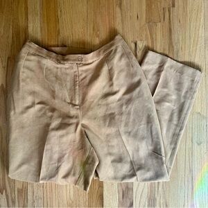 tan suede-like pants